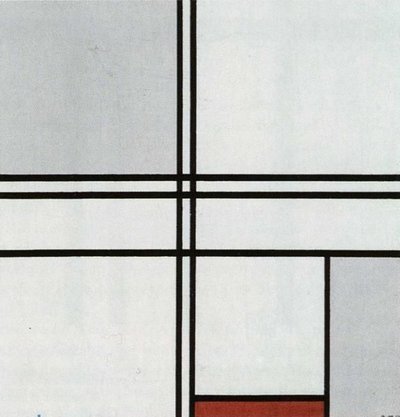 Composition with Red and Gray by Piet Mondrian
